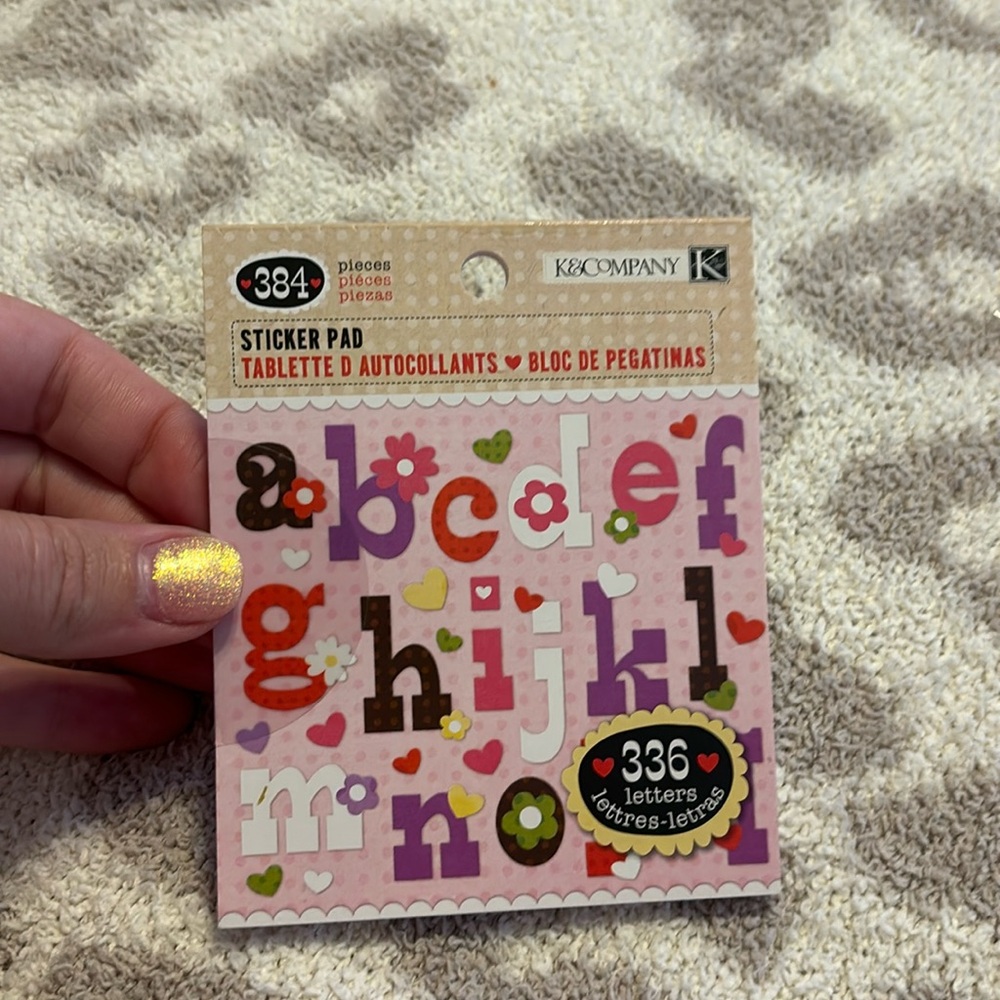 K&Company Sticker Pad- 384 pieces- Letters